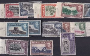 Ceylon KGVI 1938 Mint Collection (13) To Rs 2 SG386/396b MH BP16154