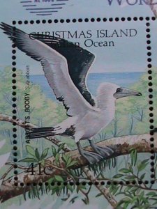 CHRISTMAS ISLAND-1990 SC# 274-WORLD STAMP EXHIBITION-LOVELY BIRDS-MNH- S/S VF