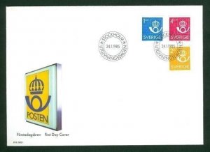 Sweden. FDC Cachet 1985.The Post Office Emblem.