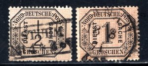 North German Confederation #O3-O4 Used  VF  CV $6.00  ...   4470029