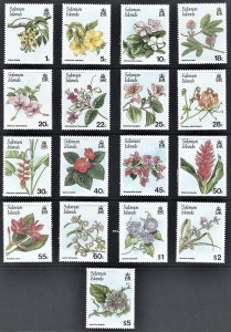Solomon Islands #580-596 Flowering Plants (1987) NH