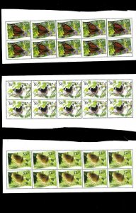 Wholesale Lot Butterflies. Tonga-Niuafo'ou 9 of 12 Values Imperf. x 6 Cat.233.70