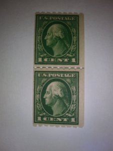 SCOTT # 486 WASHINGTON COIL LINE PAIR GEM MINT NEVER HINGED POST OFFICE FRESH