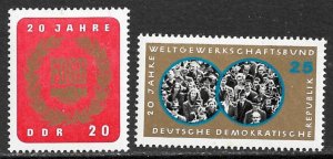 EAST GERMANY DDR 1965 Trade Union Set Sc 773-774 MNH