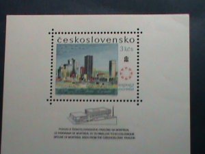 ​CZECHOSLOVAKIA -1967 SC#1466 -EXPO'67 OF MONTREAL-CANADA  -MNH-S/S SHEET VF