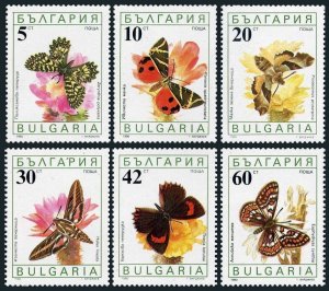 Bulgaria 3551-3556,MNH.Michel 3852-3857. Butterflies,Flowers 1990.