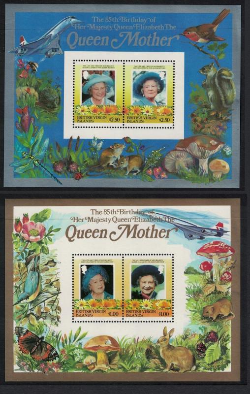 BVI Life and Times of the Queen Mother 2 MSs SG#MS587A SC#518-519