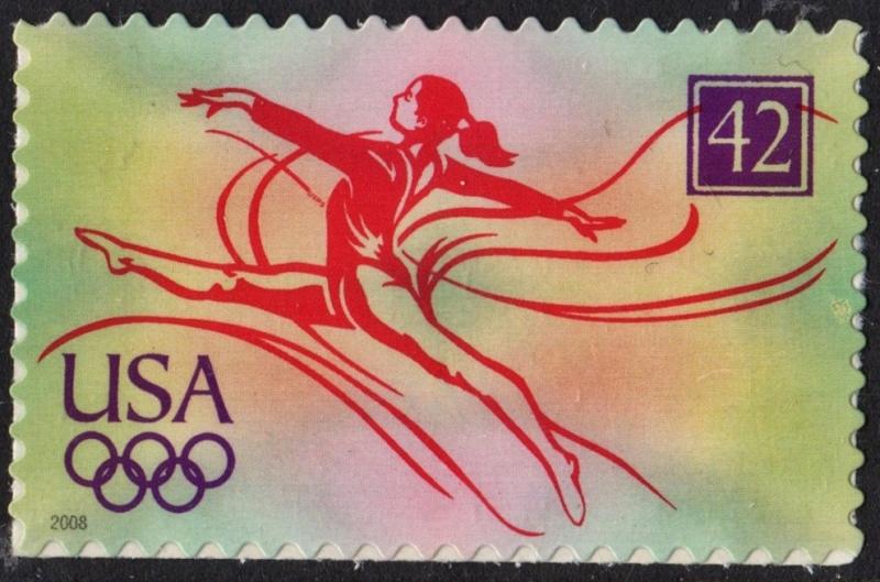 SC#4334 42¢ Summer Olympics Games Single (2008) SA