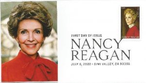 Nancy Reagan Memorial  FDC Crown cachet #1