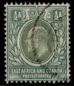 EAST AFRICA and UGANDA EDVII SG1, ½a green, FINE USED. Cat £23.