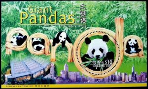 Hong Kong Panda Conservation 1999 Cute Animal Zoo (ms) MNH *odd shape *unusual