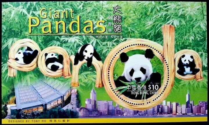 Hong Kong Panda Conservation 1999 Cute Animal Zoo (ms) MNH *odd shape *unusual