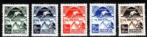 Indonesia-Sc#B58-62-unused NH semi-postal set-Olympics-1951-