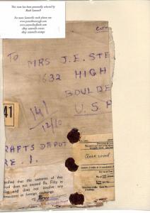 MS3810 1953 INDIA High Rate Large Package USA *PARCEL POST DUE 15c LABEL*