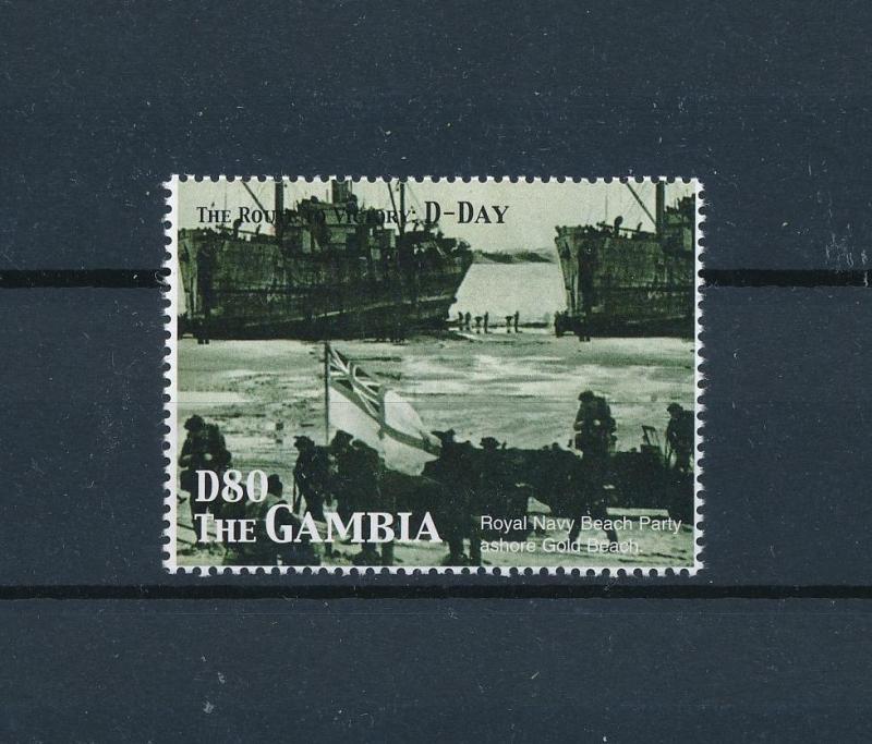 [81112] Gambia 2005 Second World war D-day Royal navy from sheet MNH