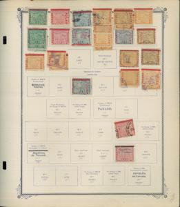 1878-1956 Panama Postage Stamp Collection on Album Pages Catalog Value $753