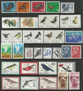 BIRDS = WW nice  Birds  collection lot -  mint mostly MNH 