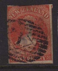 New Zealand FFQ Chalon 1d SG 97 thin FU