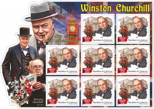 Stamps. Winston Churchill 2023 year 6 sheets perforated NEW