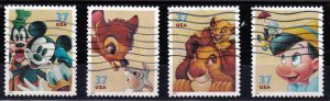 USA 2004 - 37c Pinocchio  Usedset  # 3865-3868