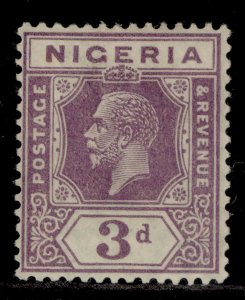 NIGERIA GV SG22a, 3d bright violet, M MINT. Cat £10. DIE II 