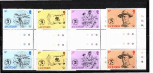 Ascension 1982 Sc 301-4 MNH Commemorative Perforate Gutter Pairs 2 of 2