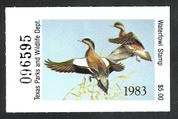 #3, Texas State Duck stamp, SCV $85