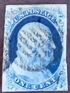US Stamp used Scott #9 PSAG Cert