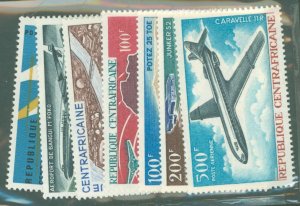 Central African Republic #C43-9  Single (Complete Set)