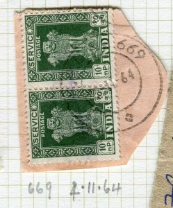 INDIA; Early GVI issue + POSTMARK on fine used value, Field PO 669