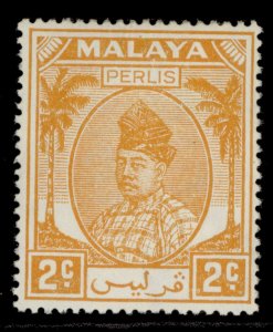 MALAYSIA - Perlis GVI SG8, 2c orange, M MINT. 