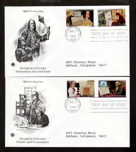 U.S. # 4021-4024 2006 FDC Benjamin Franklin!