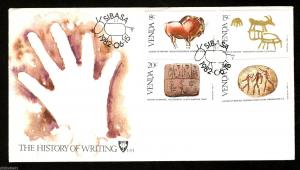 Venda 1982 History of Writing Rock Painting Art Pictographic Sc 60-63 FDC #16491