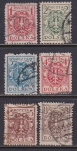 Poland 1920-2 Sc 149-52C Stamp Used