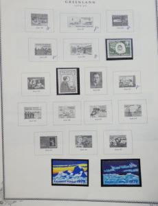 EDW1949SELL : GREENLAND Almost all Very Fine Mint Never Hinged collection on pgs