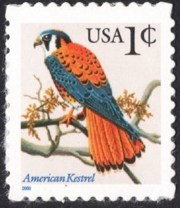 SC#3031A 1¢ American Kestrel Single (2000) SA