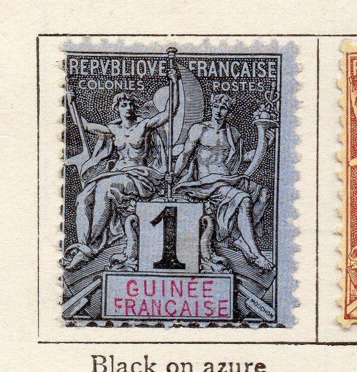 French Guinee 1892 Early Issue Fine Mint Hinged 1c. 135936