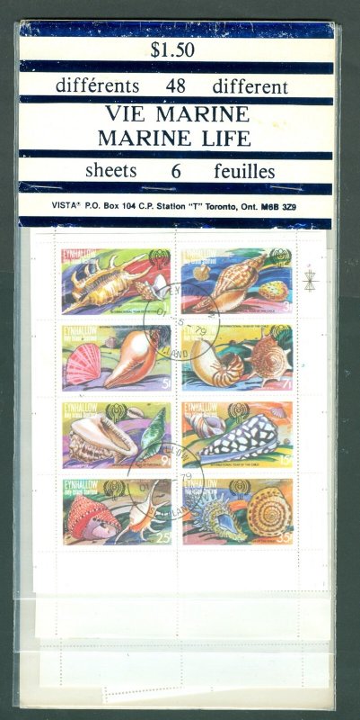 World. 48 Diff. Marine Life. In Sealed Folder.. Scotland, Nagaland, Staffa, Oman