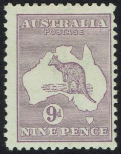 AUSTRALIA 1915 KANGAROO 9D 3RD WMK DIE II  