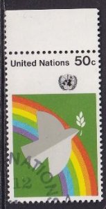 United Nations  New York  #271 cancelled 1976 dove and rainbow 50c