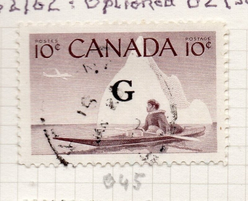 Canada 1952-62 Early Issue Fine Used 10c. G Optd NW-217388