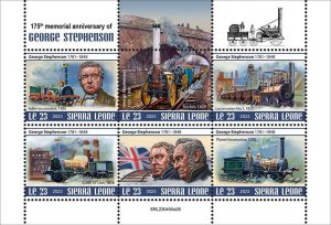 SIERRA LEONE - 2023 - George Stephenson - Perf 6v Set - Mint Never Hinged