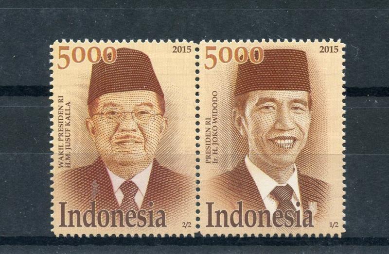 Indonesia 2015 MNH President Joko Widodo & Vice M Jusuf Kalla 2v Set Stamps