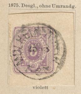 Germany 1875 postcard cut corner used