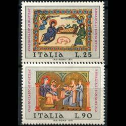 ITALY 1971 - Scott# 1055-6 Christmas-Nativity Set of 2 NH