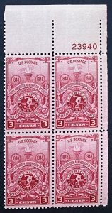 (SB7e) US: 1948 3 cents stamp block