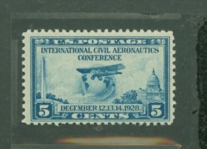 United States #650  Single
