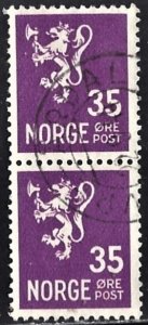 NORWAY #124, USED PAIR - 1934 - NORWAY151