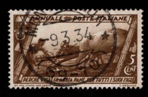 Italy Scott 290 Used  Plowing stamp