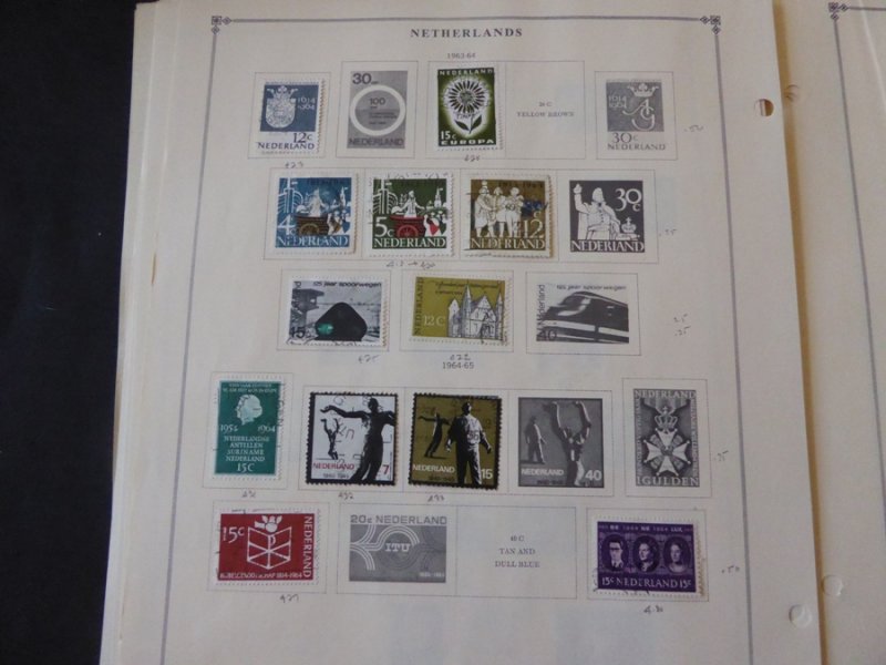 Netherlands 1872-1965 Stamp Collection on Scott International Pages